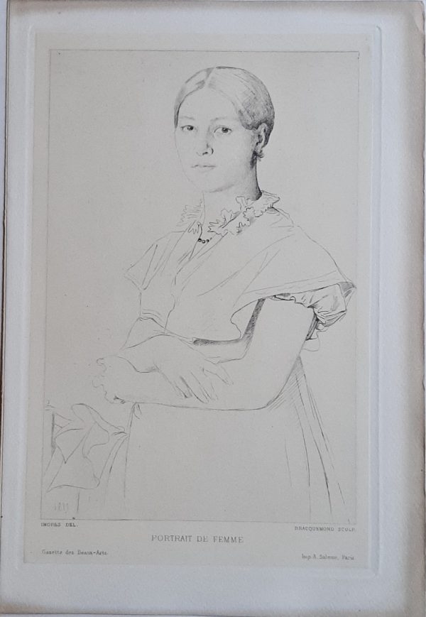 Félix Bracquemond Portrait of woman