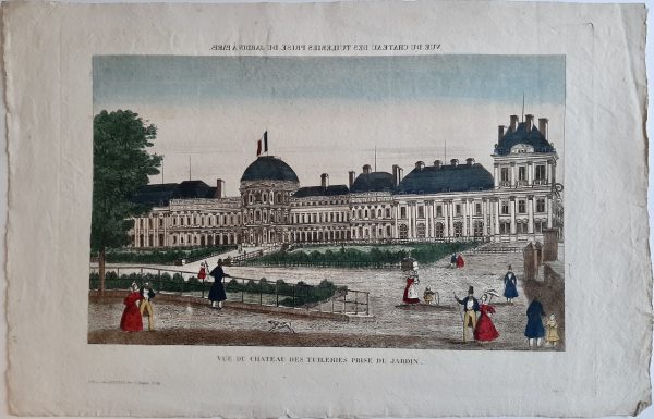 Vue d'optique anonyme Vue du chateau des Tuileries