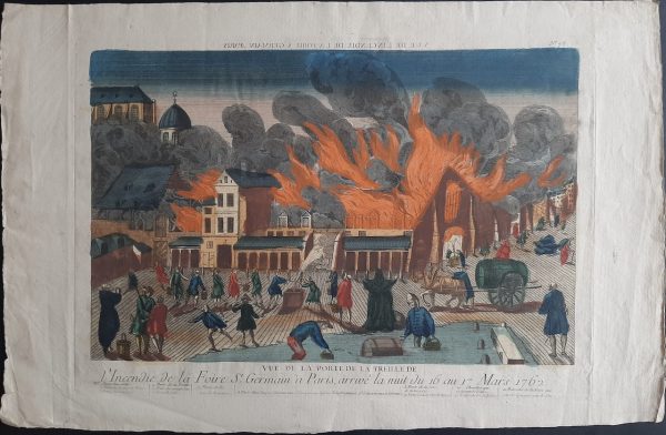Incendie du marché de la foire St Germain à Paris