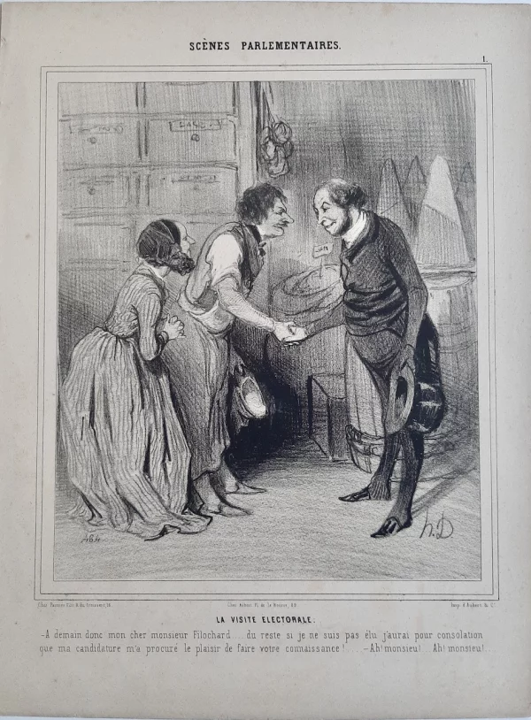 Honoré Daumier Visite electorale